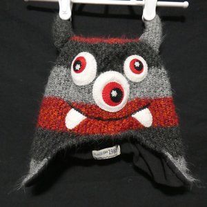 CHILDREN'S PLACE knit monster face hat, fleece lined